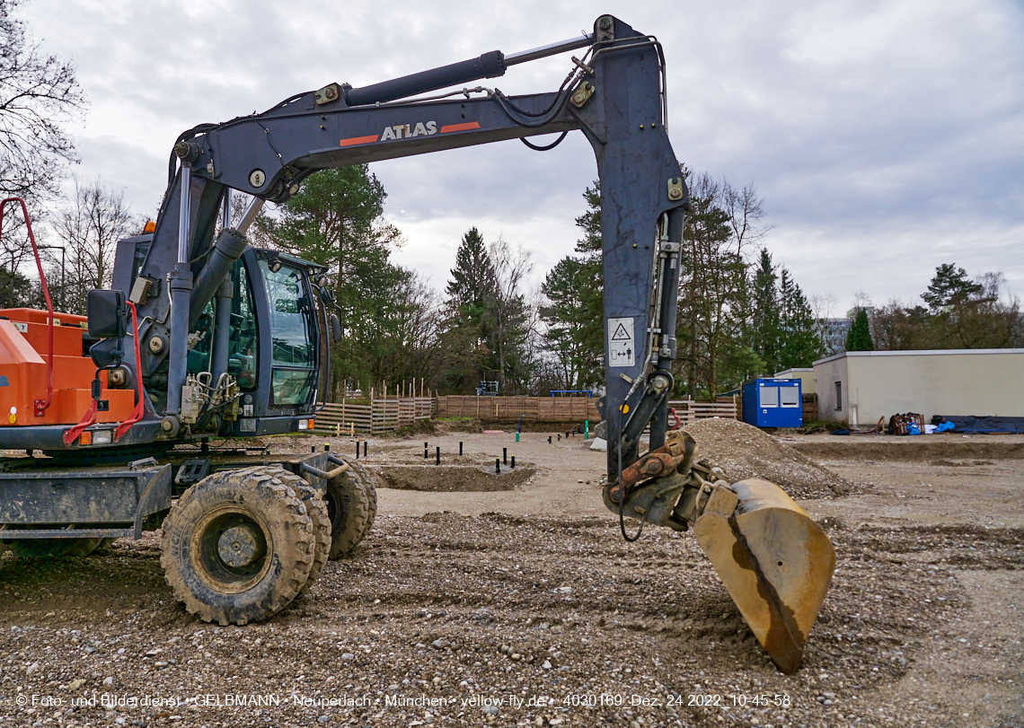 24.12.2022 - Baustelle an der Quiddestraße Haus für Kinder in Neuperlach